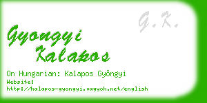 gyongyi kalapos business card